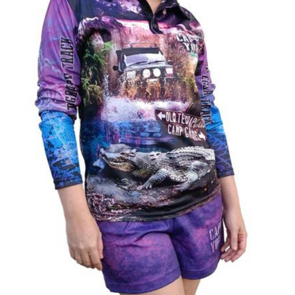 Rugby Shorts | Cape York Purple Shorts LJM Designs camping cape york CAPE YORK DESIGNS FISHING in stock LJM quick dry spo-default spo-disabled sun sun shirt sun shirts sunsafe SWIMMING uv Women WOMEN'S DESIGNS Women's Fishing womens z&tee