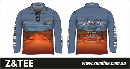 Australian | Hit the Road Jack Camping Shirt Long or Short Sleeve Z and TEE 4x4 Australia Australia Day Australian Australiana camping camping shirt fishing jack daniels LJM men MEN'S DESIGNS mens offroad Preorder quick dry spo-default spo-disabled sun sun shirt sun shirts sunsafe uv