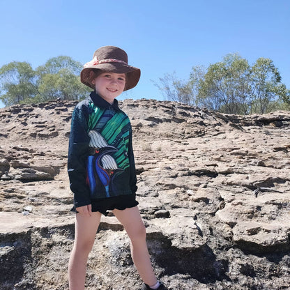 Indigenous | Rainforest Cassowary Shirt Z and TEE ABORIGINAL Australia Australian camping FIRST NATIONS FIRST NATIONS DESIGNS fishing FISHING SHIRT fishing shirts LJM Preorder quick dry spo-default spo-disabled sun sun shirt sun shirts sunsafe uv WORK