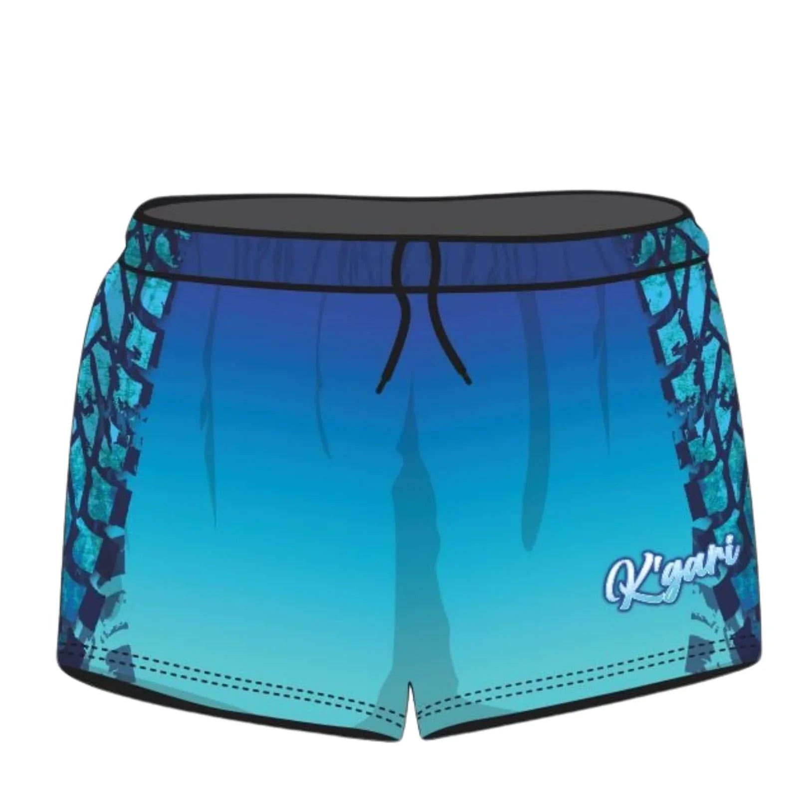 Rugby Shorts | K'gari Trax Blue Shorts LJM Designs camping FISHING FRASER ISLAND DESIGNS in stock K'gari LJM quick dry spo-default spo-disabled sun sun shirt sun shirts sunsafe SWIMMING uv Women WOMEN'S DESIGNS Women's Fishing womens z&tee