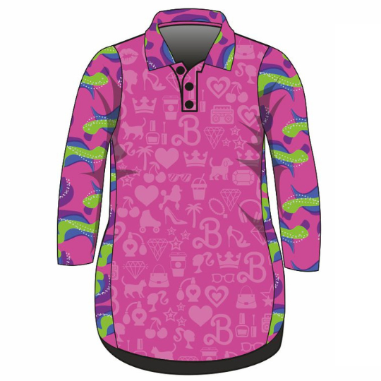 Let's go Party Dress Long or Short Sleeve Z and TEE barbie barbie movie barbie world barbiecore fishing dress GIRL'S DESIGNS Girl's Fishing girls kid Kid's Fishing Kid's Fishing Apparel Kid's Fishing Shirt Kid's Uv Rated Shirts KIDS KIDS ALL kids design KIDS DESIGNS Kids UV rated shirt pink purple