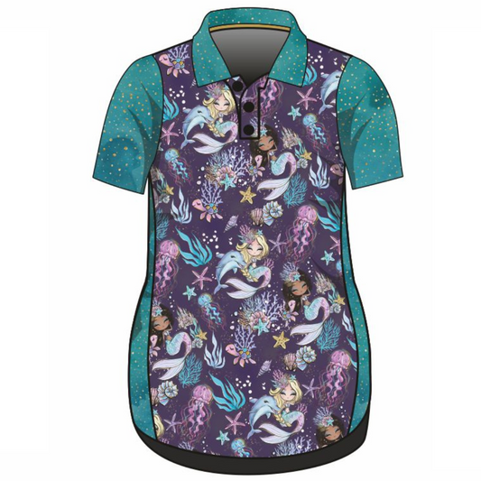 Mermaid Squad Lifestyle Dress Long or Short Sleeve Z and TEE girls MANDALA WOMEN'S DESIGNS womens