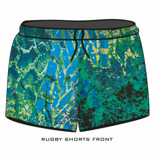 Rugby Shorts | 4x4 Send It Bush Aqua LJM Designs camping cape york CAPE YORK DESIGNS FISHING in stock LJM quick dry spo-default spo-disabled sun sun shirt sun shirts sunsafe SWIMMING uv Women WOMEN'S DESIGNS Women's Fishing womens z&tee
