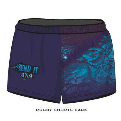 Rugby Shorts | Send It 4x4 Blue LJM Designs camping FISHING in stock LJM men MEN'S DESIGNS mens MENS DESIGNS quick dry spo-default spo-disabled sun sun shirt sun shirts sunsafe SWIMMING uv z&tee