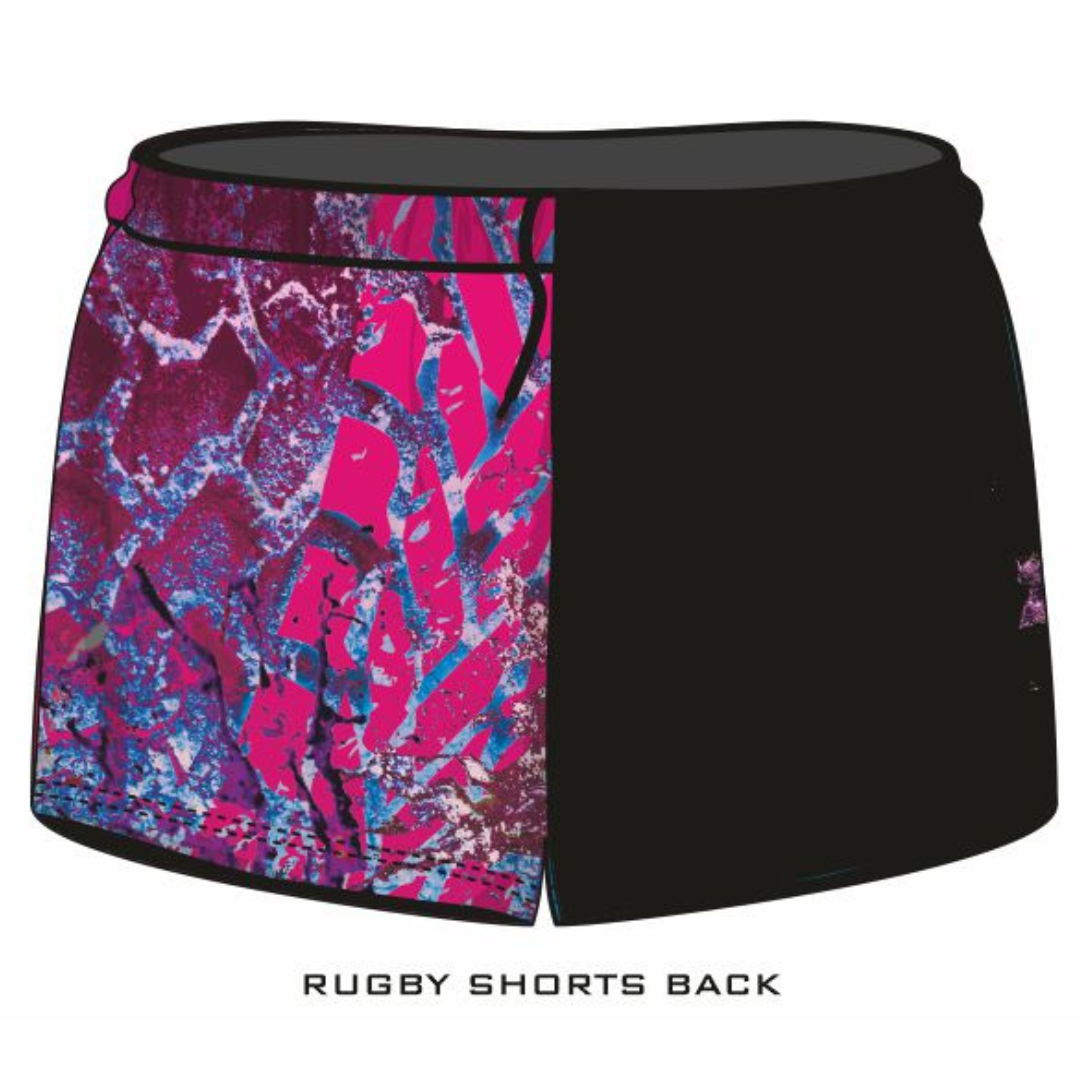 Rugby Shorts | Girls 4x4 Bush Pink Purple Black LJM Designs camping cape york CAPE YORK DESIGNS FISHING in stock LJM quick dry spo-default spo-disabled sun sun shirt sun shirts sunsafe SWIMMING uv Women WOMEN'S DESIGNS Women's Fishing womens z&tee