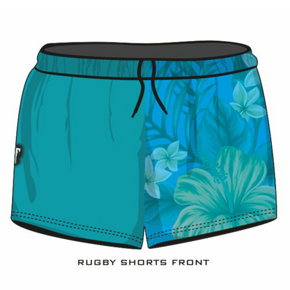 Rugby Shorts | Send It 4x4 Tropical Aqua LJM Designs camping cape york CAPE YORK DESIGNS FISHING in stock LJM quick dry spo-default spo-disabled sun sun shirt sun shirts sunsafe SWIMMING TROPICAL DESIGNS uv Women WOMEN'S DESIGNS Women's Fishing womens z&tee