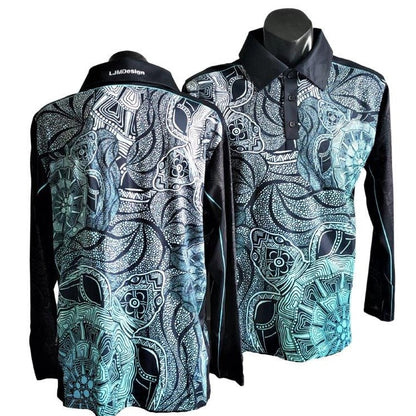 Indigenous Turtle Tradition Shirt Z and TEE ABORIGINAL Australia Australian camping FIRST NATIONS FIRST NATIONS DESIGNS fishing LJM Preorder quick dry spo-default spo-disabled sun sun shirt sun shirts sunsafe uv WORK