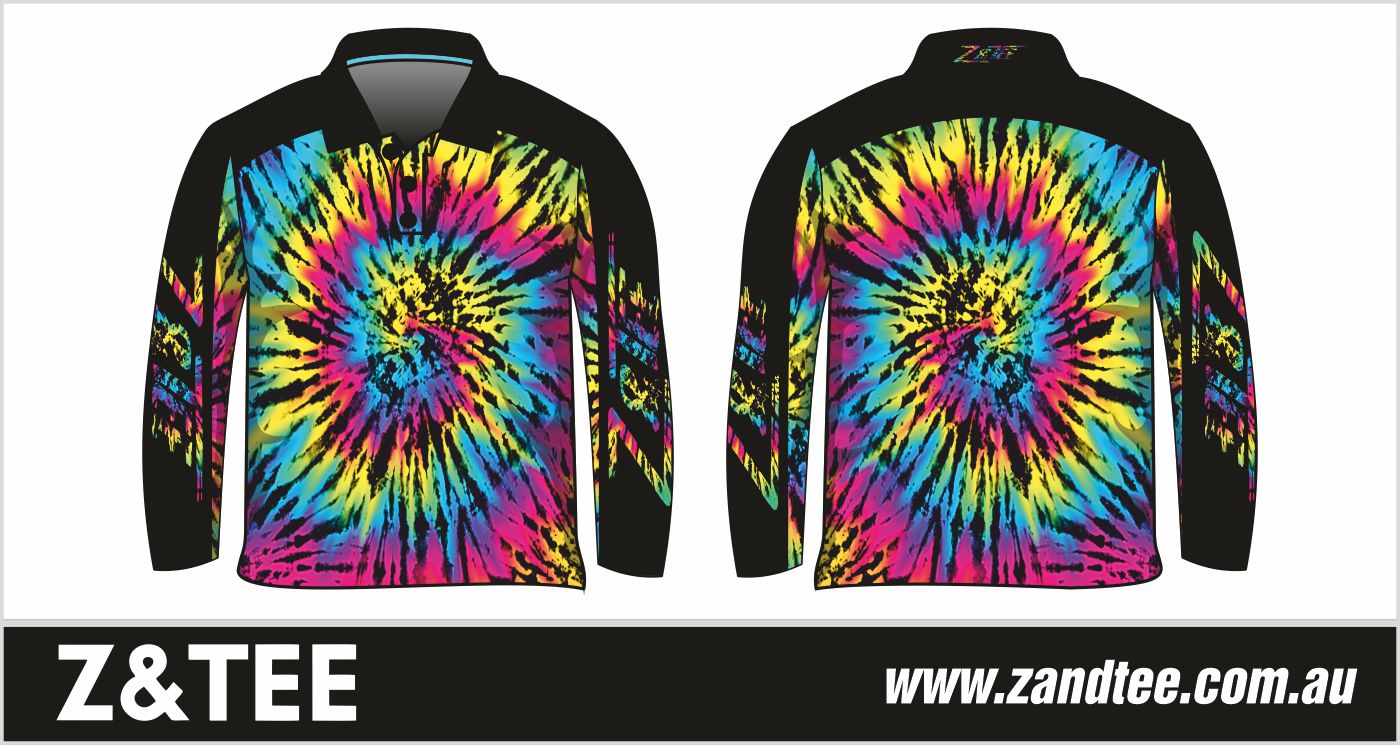 Tie Dye Sun Shirt Long or Short Sleeve Z and TEE camping fishing girls GIRLS DESIGNS KIDS KIDS ALL kids design Kids UV rated shirt LJM pink Preorder purple quick dry spo-default spo-disabled sun sun shirt sun shirts sunsafe uv WOMEN'S DESIGNS