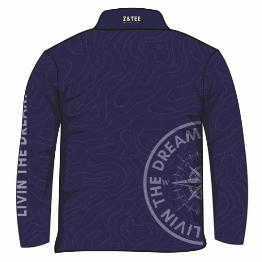Topography Compass Blue Shirt Long or Short Sleeve Z and TEE adventure blue boys BOYS DESIGNS camping fishing LJM men MEN'S DESIGNS mens MENS DESIGNS PATTERN AND PLAIN DESIGNS plain plain colour Preorder quick dry spo-default spo-disabled sun sun shirt sun shirts sunsafe uv