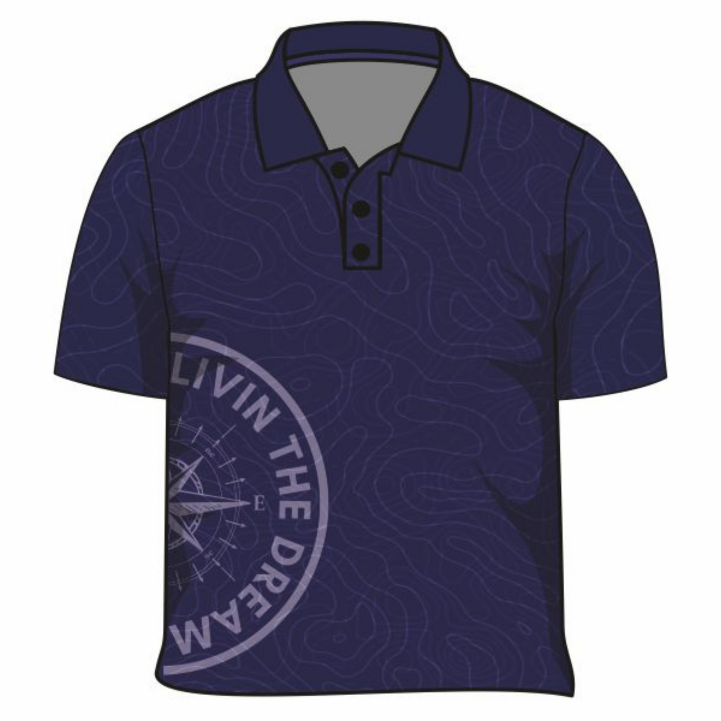 Topography Compass Blue Shirt Long or Short Sleeve Z and TEE adventure blue boys BOYS DESIGNS camping fishing LJM men MEN'S DESIGNS mens MENS DESIGNS PATTERN AND PLAIN DESIGNS plain plain colour Preorder quick dry spo-default spo-disabled sun sun shirt sun shirts sunsafe uv