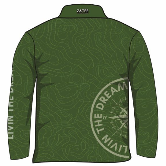 Pattern Topography Compass Green Shirt Long or Short Sleeve Z and TEE adventure blue boys BOYS DESIGNS camping fishing LJM men MEN'S DESIGNS mens MENS DESIGNS PATTERN AND PLAIN DESIGNS plain plain colour Preorder quick dry spo-default spo-disabled sun sun shirt sun shirts sunsafe uv