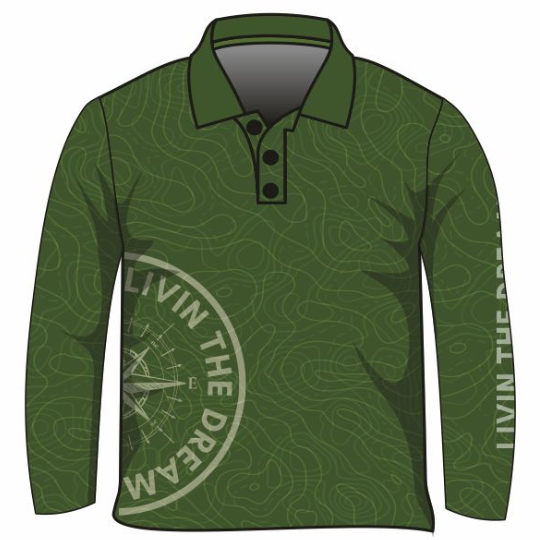 Pattern Topography Compass Green Shirt Long or Short Sleeve Z and TEE adventure blue boys BOYS DESIGNS camping fishing LJM men MEN'S DESIGNS mens MENS DESIGNS PATTERN AND PLAIN DESIGNS plain plain colour Preorder quick dry spo-default spo-disabled sun sun shirt sun shirts sunsafe uv