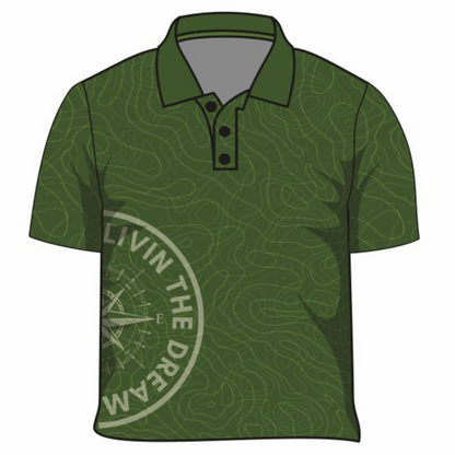 Pattern Topography Compass Green Shirt Long or Short Sleeve Z and TEE adventure blue boys BOYS DESIGNS camping fishing LJM men MEN'S DESIGNS mens MENS DESIGNS PATTERN AND PLAIN DESIGNS plain plain colour Preorder quick dry spo-default spo-disabled sun sun shirt sun shirts sunsafe uv
