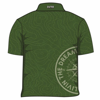 Pattern Topography Compass Green Shirt Long or Short Sleeve Z and TEE adventure blue boys BOYS DESIGNS camping fishing LJM men MEN'S DESIGNS mens MENS DESIGNS PATTERN AND PLAIN DESIGNS plain plain colour Preorder quick dry spo-default spo-disabled sun sun shirt sun shirts sunsafe uv