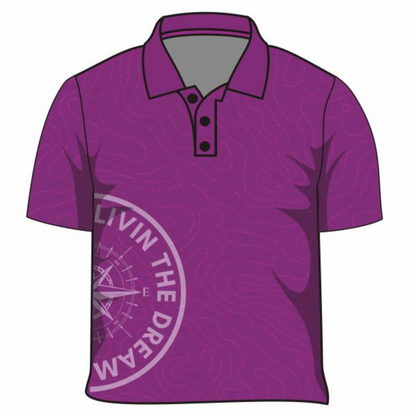 Pattern | Topography Compass Purple Shirt Long or Short Sleeve Z and TEE adventure camping fishing Girls GIRLS DESIGNS LJM mens PATTERN AND PLAIN DESIGNS plain plain colour Preorder quick dry spo-default spo-disabled sun sun shirt sun shirts sunsafe uv Women WOMEN'S DESIGNS Women's Fishing Women's Fishing Shirt womens