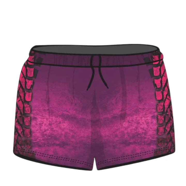 Rugby Shorts | Tyre Trax Pink Shorts LJM Designs camping FISHING in stock LJM quick dry spo-default spo-disabled sun sun shirt sun shirts sunsafe SWIMMING uv Women WOMEN'S DESIGNS Women's Fishing womens z&tee