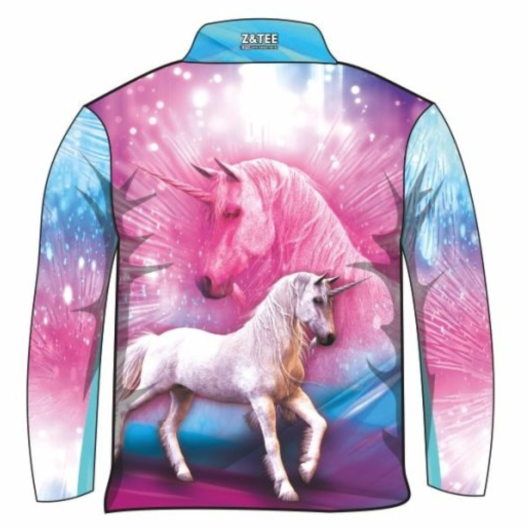 Kids | Unicorns are Real Shirt Long or Short Sleeve Z and TEE camping fishing GIRL GIRL'S DESIGNS GIRLS kid Kid's Fishing Kid's Fishing Apparel Kid's Fishing Shirt Kid's Uv Rated Shirts KIDS KIDS ALL kids design KIDS DESIGNS Kids UV rated shirt LJM pink Preorder quick dry spo-default spo-disabled sun sun shirt sun shirts sunsafe uv