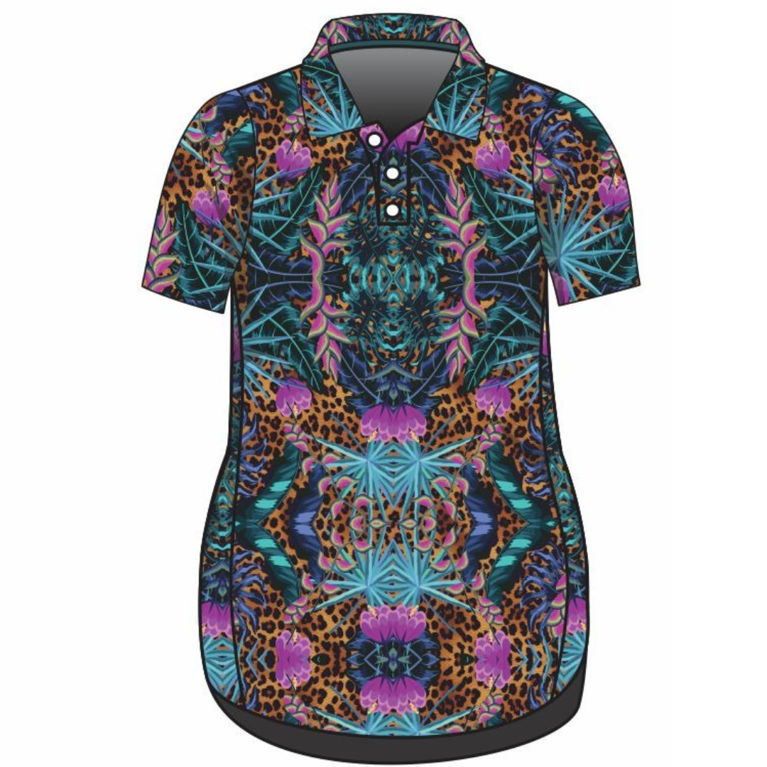 Tropical | Wild Side Lifestyle Dress Long or Short Sleeve Z and TEE cruise Cruising girls leopard leopard print PATTERN AND PLAIN DESIGNS tropical TROPICAL DESIGNS WOMEN'S DESIGNS womens