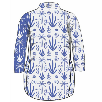 Vacay | Mykonos Lifestyle Dress Long or Short Sleeve Z and TEE cruise Cruising girls PATTERN AND PLAIN DESIGNS tropical TROPICAL DESIGNS WOMEN'S DESIGNS womens