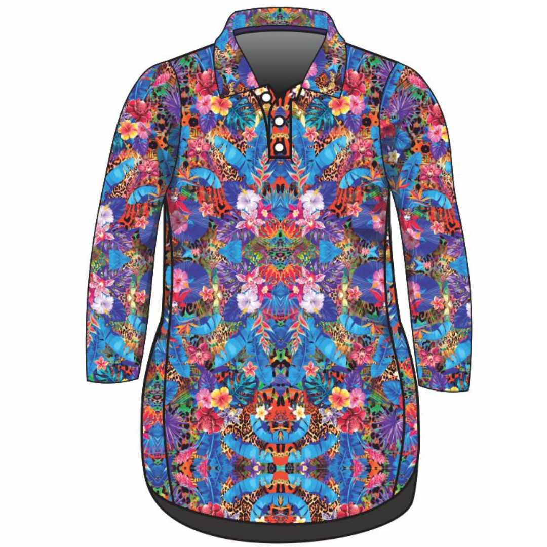 Tropical | Fantasia Lifestyle Dress Long or Short Sleeve Z and TEE cruise Cruising girls PATTERN AND PLAIN DESIGNS tropical TROPICAL DESIGNS WOMEN'S DESIGNS womens