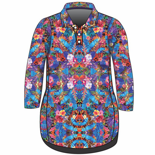 Tropical | Fantasia Lifestyle Dress Long or Short Sleeve Z and TEE cruise Cruising girls PATTERN AND PLAIN DESIGNS tropical TROPICAL DESIGNS WOMEN'S DESIGNS womens