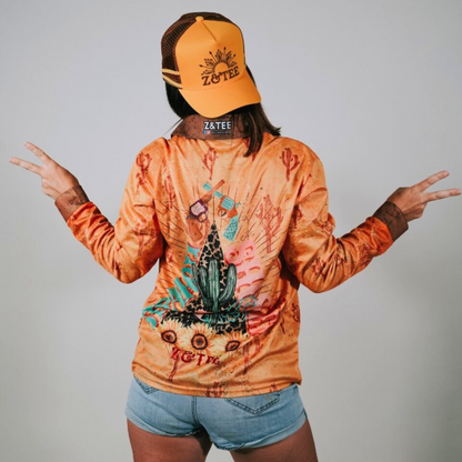 Western | Straight Shooter Western Shirt Long or Short Sleeve Z and TEE boots cactus camping country COUNTRY WESTERN DESIGNS cowgirl fishing ladies LJM outback Preorder quick dry spo-default spo-disabled sun sun shirt sun shirts sunsafe uv western women's WOMEN'S DESIGNS