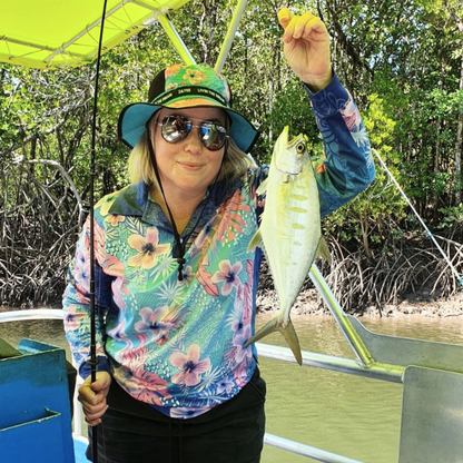 Tropical | Whitsunday Tropical Mandala Shirt Long or Short Sleeve Z and TEE blue camping cruise Cruising fishing FLORAL GIRL'S DESIGNS island ladies LJM MANDALA Preorder quick dry spo-default spo-disabled sun sun shirt sun shirts sunsafe tropical TROPICAL DESIGNS uv WOMEN'S DESIGNS womens