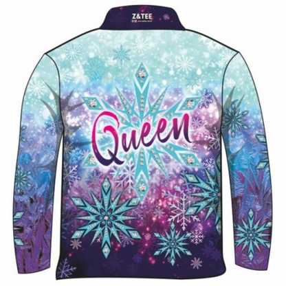 Women's | Snow Queen Long or Short Sleeve Shirt Z and TEE camping disney elsa fishing frozen ladies Ladies Fishing Ladies Fishing Shirt LJM Preorder princess purple queen quick dry royal royalty spo-default spo-disabled sun sun shirt sun shirts sunsafe uv Women WOMEN'S DESIGNS Women's Fishing Women's Fishing Shirt womens
