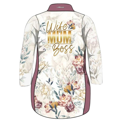 Wife Mum Boss Marble Floral Lifestyle Dress Z and TEE fishing dress Girl's Fishing girls Ladies Fishing womens