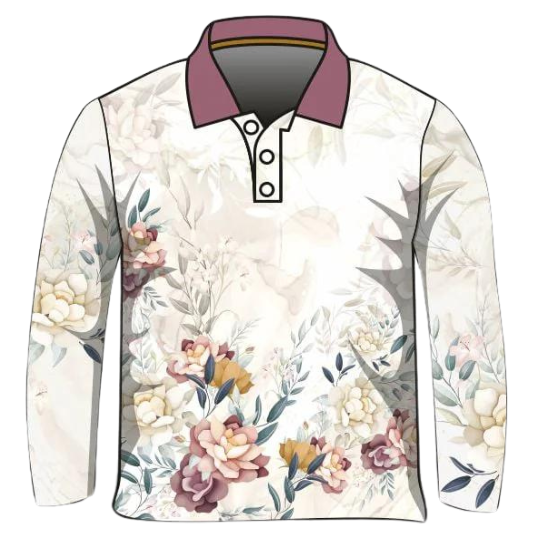 Wife Mum Boss Marble Floral Shirt Short or Long Z and TEE camping fishing LJM MANDALA men mens Preorder quick dry spo-default spo-disabled sun sun shirt sun shirts sunsafe uv WOMEN'S DESIGNS