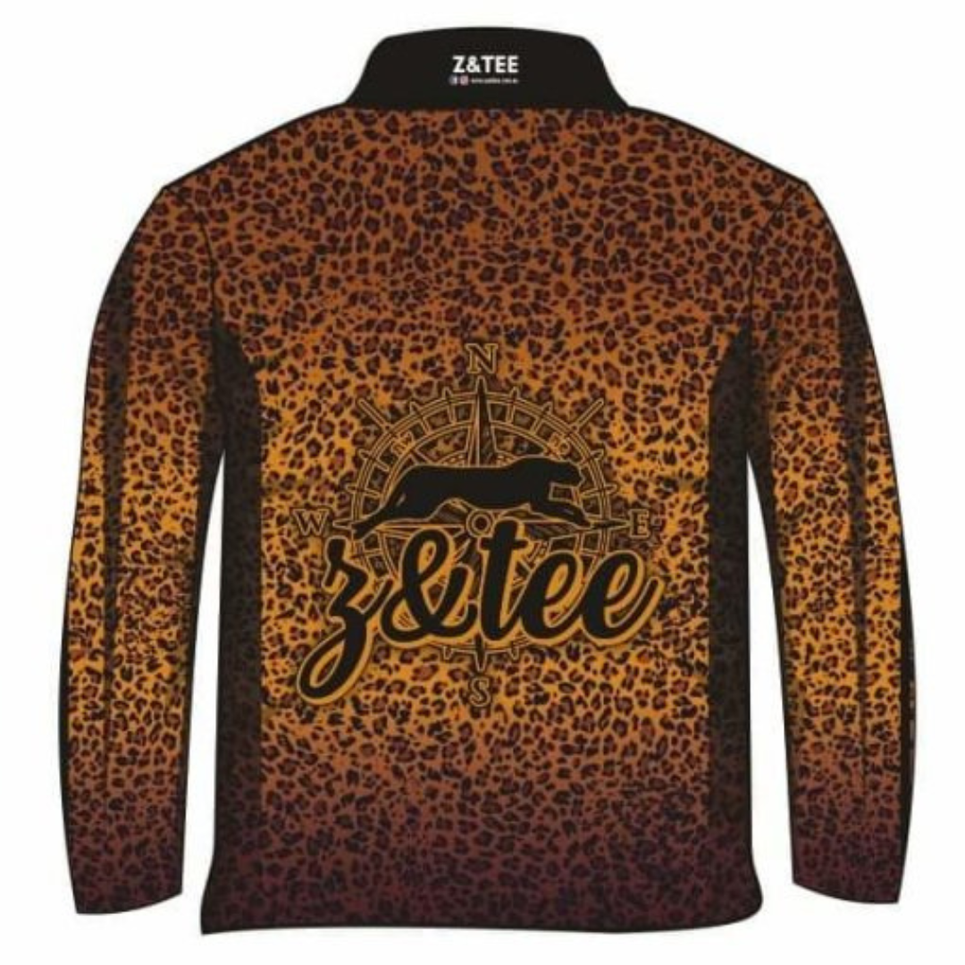 Leopard Print | Wild Side Leopard Print Sun Shirt Z and TEE camping fishing leopard leopard print LJM men mens Preorder quick dry spo-default spo-disabled sun sun shirt sun shirts sunsafe uv WOMEN'S DESIGNS