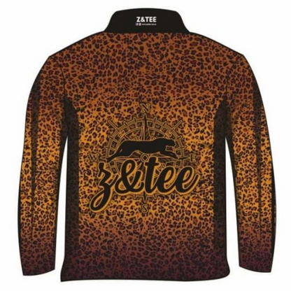 Leopard Print | Wild Side Leopard Print Sun Shirt Z and TEE camping fishing leopard leopard print LJM men mens Preorder quick dry spo-default spo-disabled sun sun shirt sun shirts sunsafe uv WOMEN'S DESIGNS