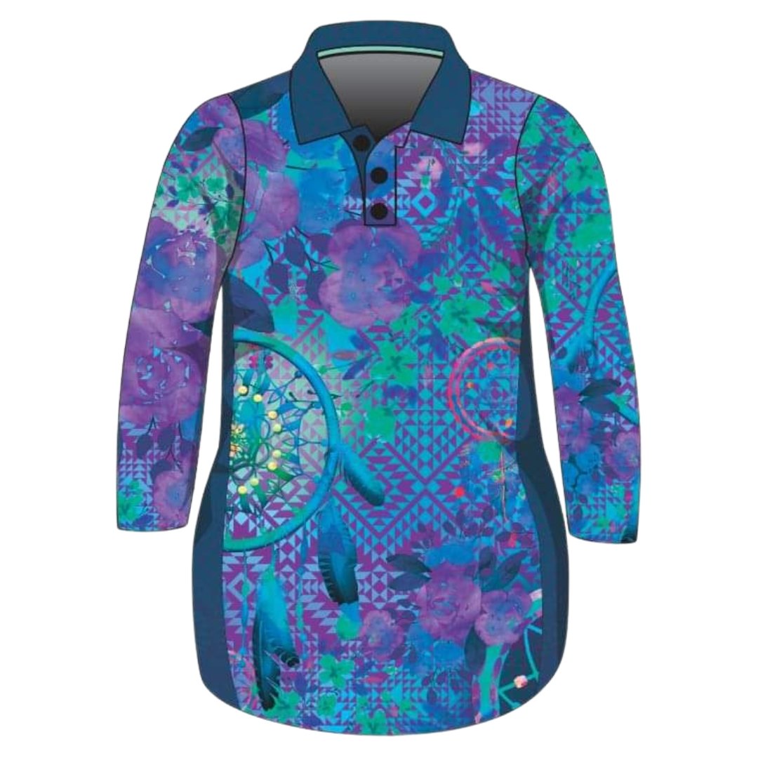 Aztec Dreamcatcher Purple Lifestyle Dress Long or Short Sleeve Z and TEE girls womens