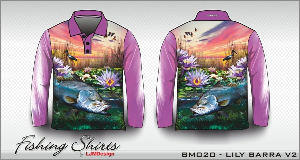 Fishing Lily Barra Fishing Shirt Z and TEE barramundi FISH FISH DESIGNS fishing FISHING SHIRT fishing shirts girl girls ladies LJM Preorder quick dry spo-default spo-disabled sun sun shirt sun shirts sunsafe uv women WOMEN'S DESIGNS womens