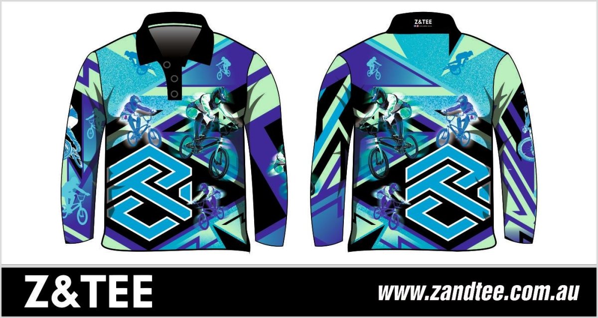 Extreme | BMX Blue Fishing Shirt Z and TEE BOYS DESIGNS camping fishing LJM men MEN'S DESIGNS mens Preorder quick dry spo-default spo-disabled sun sun shirt sun shirts sunsafe uv xtreme