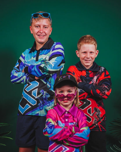 Extreme | BMX Red Fishing Shirt Z and TEE boy boys BOYS DESIGNS camping fishing LJM men mens Preorder quick dry spo-default spo-disabled sun sun shirt sun shirts sunsafe uv xtreme