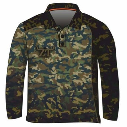 Camo Commando Khaki Green Shirt Long or Short Sleeve Z and TEE BOYS DESIGNS camping fishing hunting HUNTING DESIGNS LJM men MEN'S DESIGNS mens PATTERN AND PLAIN DESIGNS pig hunting Preorder quick dry spo-default spo-disabled sun sun shirt sun shirts sunsafe uv