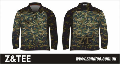 Camo Commando Khaki Green Shirt Long or Short Sleeve Z and TEE BOYS DESIGNS camping fishing hunting HUNTING DESIGNS LJM men MEN'S DESIGNS mens PATTERN AND PLAIN DESIGNS pig hunting Preorder quick dry spo-default spo-disabled sun sun shirt sun shirts sunsafe uv