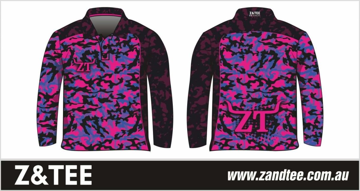 Camo Huntress Pink Shirt Long or Short Sleeve Z and TEE camping fishing GIRLS DESIGNS hunting HUNTING DESIGNS LJM men mens PATTERN AND PLAIN DESIGNS pig hunting pink Preorder quick dry spo-default spo-disabled sun sun shirt sun shirts sunsafe uv WOMEN'S DESIGNS