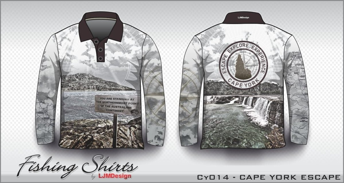 Cape York | Cape York Escape Shirt Long or Short Sleeve Z and TEE 4x4 boy boys camping cape cape york CAPE YORK DESIGNS fishing LJM men mens Preorder quick dry spo-default spo-disabled sun sun shirt sun shirts sunsafe tip travel uv