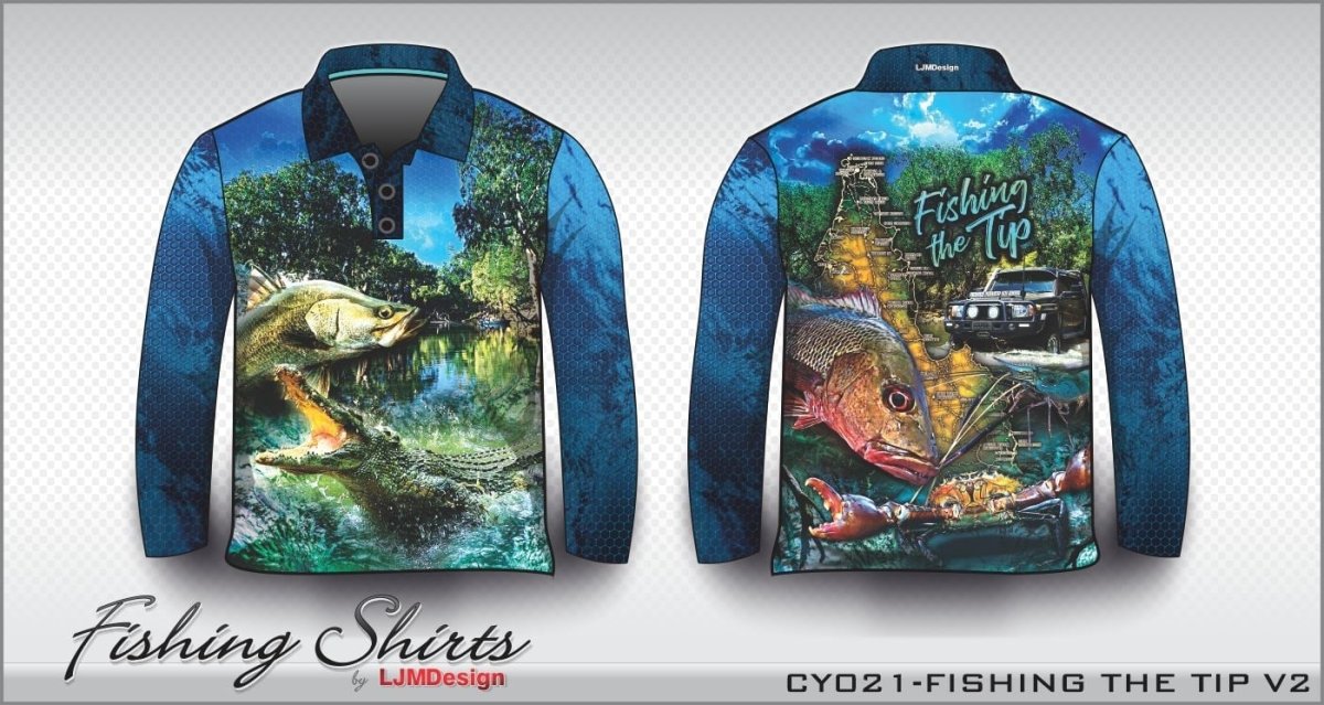 Cape York | Fishing the Tip V2 Shirt Long or Short Sleeve Z and TEE 4x4 blue boy boys camping cape cape york CAPE YORK DESIGNS fishing LJM men MEN'S DESIGNS mens Preorder quick dry spo-default spo-disabled sun sun shirt sun shirts sunsafe tip travel uv