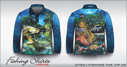 Cape York | Fishing the Tip V2 Shirt Long or Short Sleeve Z and TEE 4x4 blue boy boys camping cape cape york CAPE YORK DESIGNS fishing LJM men MEN'S DESIGNS mens Preorder quick dry spo-default spo-disabled sun sun shirt sun shirts sunsafe tip travel uv
