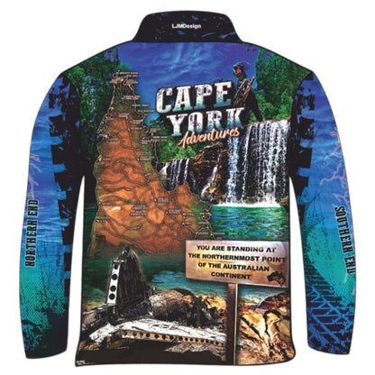 Cape York | Gunshot Croc Blue Shirt Long or Short Sleeve Z and TEE 4x4 blue boy boys camping cape cape york CAPE YORK DESIGNS fishing LJM men mens Preorder quick dry spo-default spo-disabled sun sun shirt sun shirts sunsafe tip travel uv