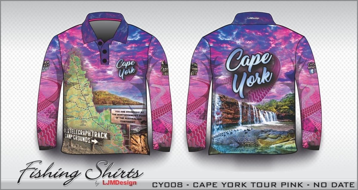 Cape York | Tour Pink Shirt Long or Short Sleeve Z and TEE 4x4 boy boys camping cape cape york CAPE YORK DESIGNS fishing girl girls LJM men mens Preorder quick dry spo-default spo-disabled sun sun shirt sun shirts sunsafe tip travel uv womens
