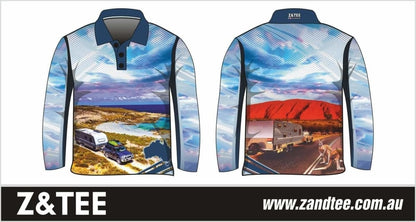 Caravanning Sun Smart Shirt Z and TEE Australia Australian BOYS DESIGNS camping CAMPING AND CARAVAN DESIGNS camping shirt fishing LJM men mens Preorder quick dry spo-default spo-disabled sun sun shirt sun shirts sunsafe uv