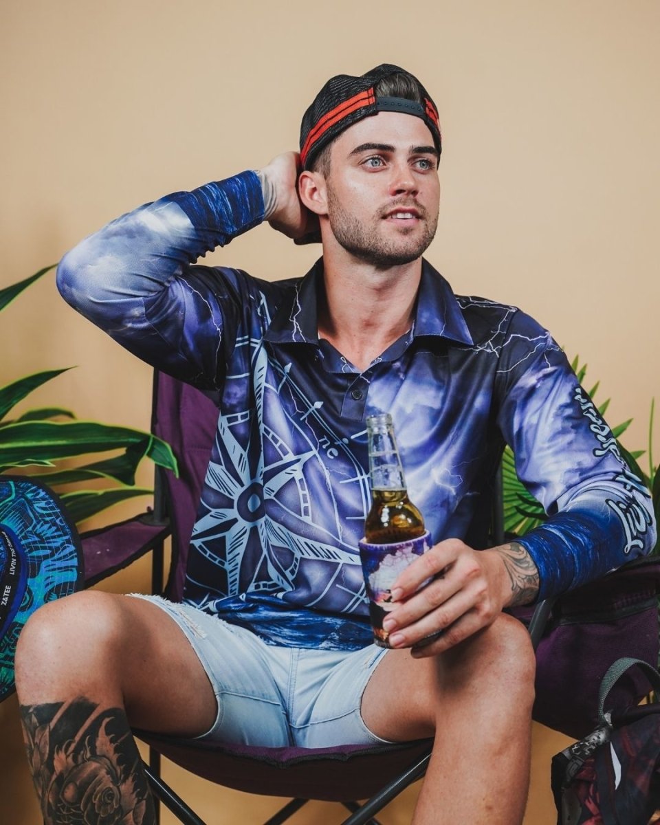 Compass Storm Fishing Shirt Z and TEE BOYS DESIGNS camping fishing LJM men MEN'S DESIGNS mens PATTERN AND PLAIN DESIGNS Preorder quick dry spo-default spo-disabled sun sun shirt sun shirts sunsafe uv