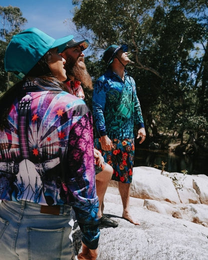 Western | Country Music Purple Haze Shirt Long or Short Sleeve Z and TEE camping COUNTRY WESTERN DESIGNS festival fishing LJM men mens Preorder quick dry spo-default spo-disabled sun sun shirt sun shirts sunsafe uv WOMEN'S DESIGNS