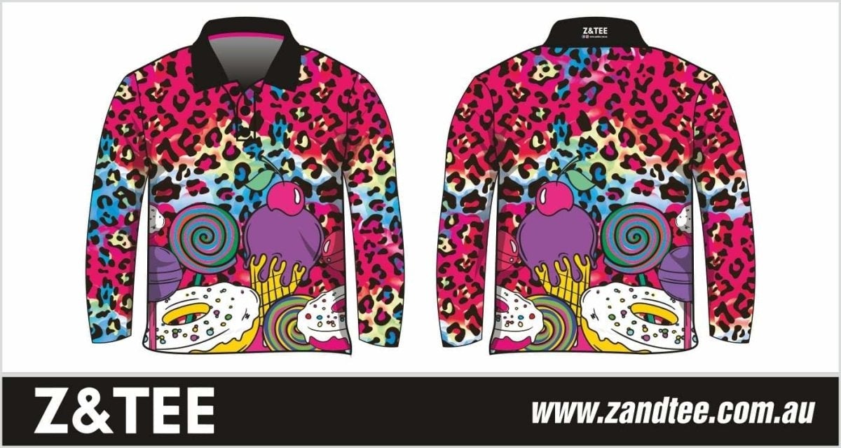 Kids | Donut Worry Be Happy Fishing Shirt Z and TEE anaconda animal print bcf camping fishing fishing shirts GIRL girls GIRLS DESIGNS kasey rainbow KIDS KIDS ALL kids design KIDS DESIGNS Kids UV rated shirt leopard leopard print little party dress LJM Preorder quick dry spo-default spo-disabled sun sun shirt sun shirts sunsafe uv