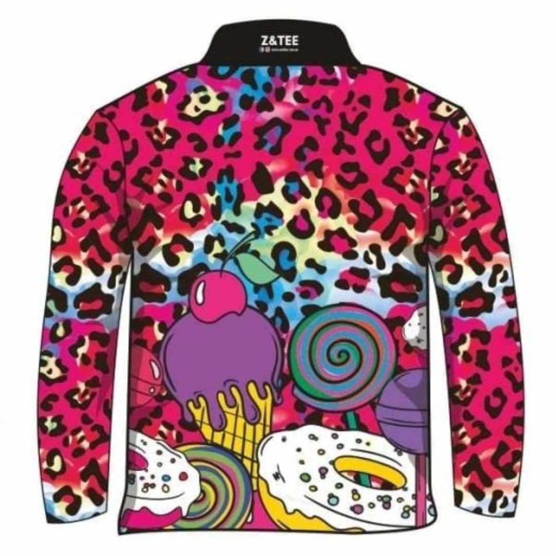 Kids | Donut Worry Be Happy Fishing Shirt Z and TEE anaconda animal print bcf camping fishing fishing shirts GIRL girls GIRLS DESIGNS kasey rainbow KIDS KIDS ALL kids design KIDS DESIGNS Kids UV rated shirt leopard leopard print little party dress LJM Preorder quick dry spo-default spo-disabled sun sun shirt sun shirts sunsafe uv