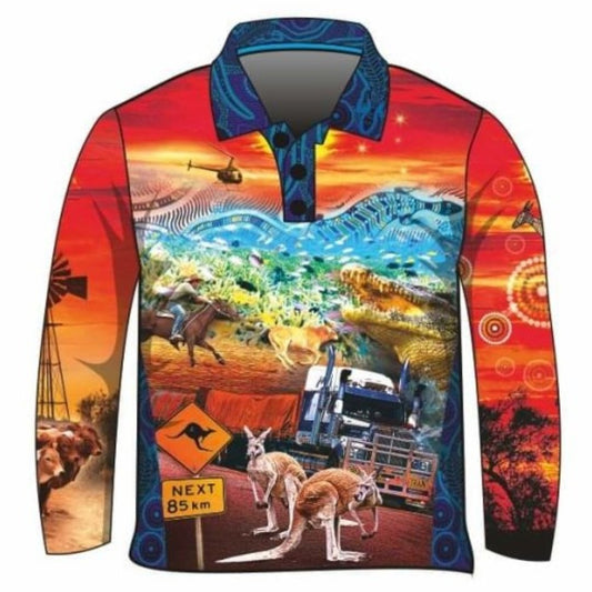 Australian | Downunder Australia Rusty Remix Shirt Long or Short Sleeve Z and TEE Australia Australia Day Australian BOYS DESIGNS camping COUNTRY WESTERN DESIGNS fishing LJM men MEN'S DESIGNS mens MENS DESIGNS Preorder quick dry spo-default spo-disabled sun sun shirt sun shirts sunsafe uv